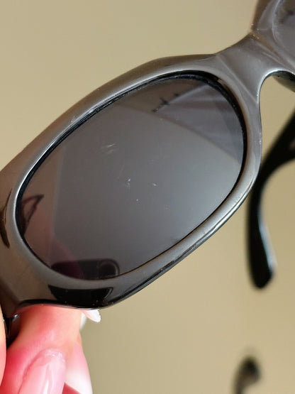 VERSACE - Occhiali da sole P-596 – montatura nera con dettagli metallici
