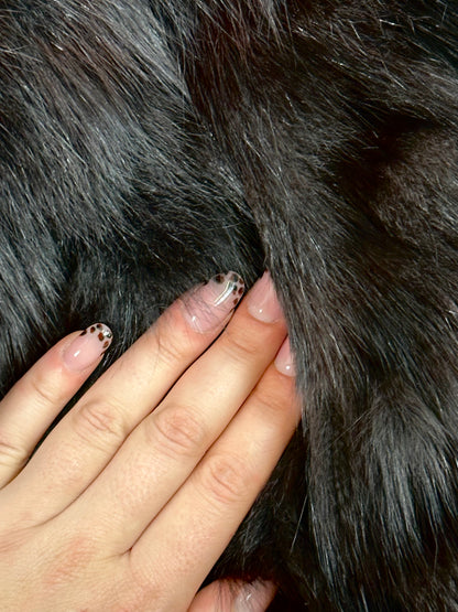 Pelliccia Vintage in Volpe Nera e Pelle