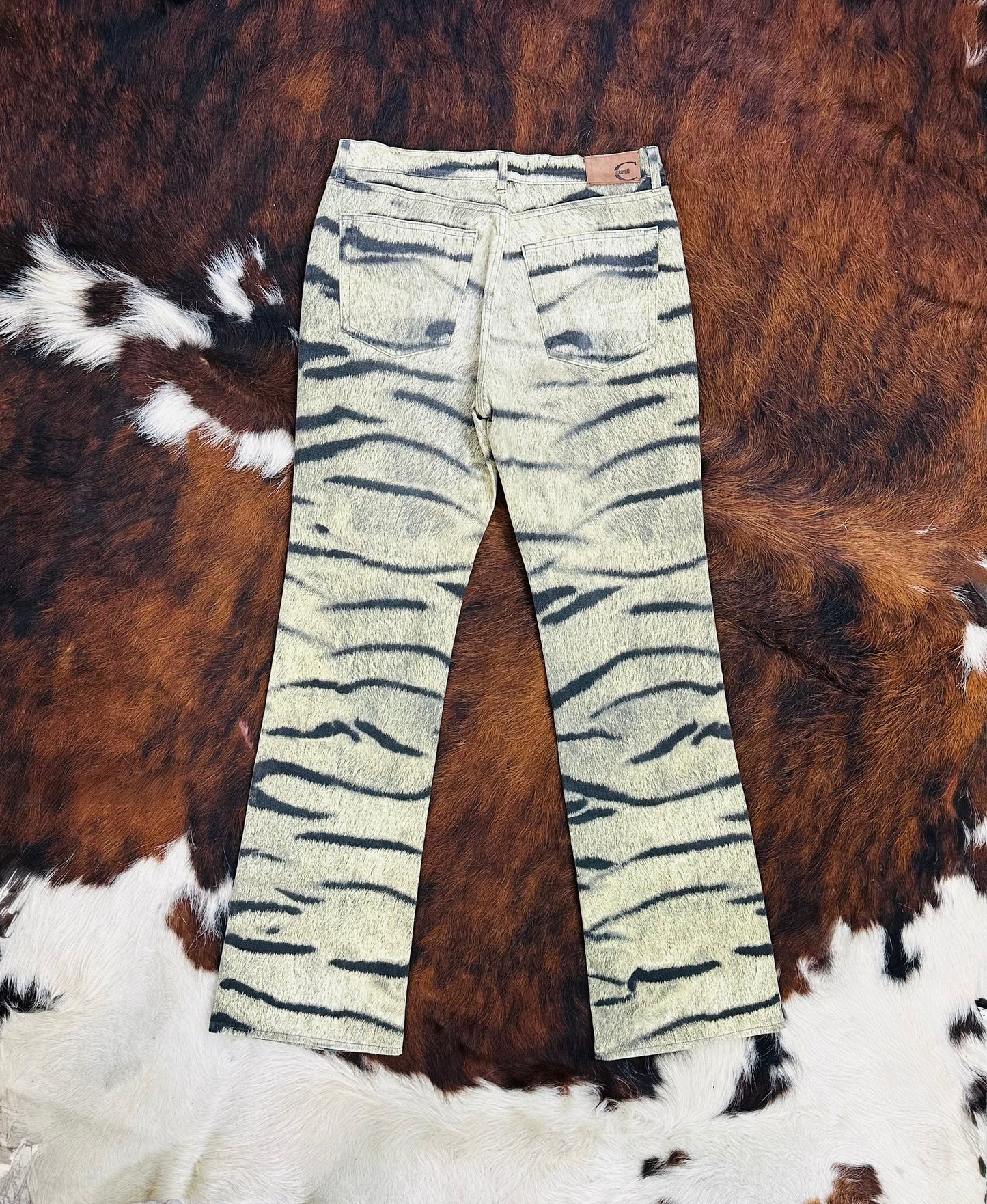 JUST CAVALLI - Pantaloni a zampa Animalier Tiger