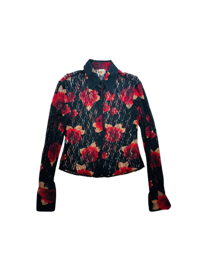 Camicia in pizzo con rose 🌹🌹🌹