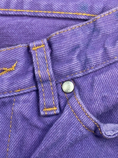 MISS SIXTY – Jeans Viola Tie-Dye Y2K con Stelle Glitter e Fondo Sfilacciato