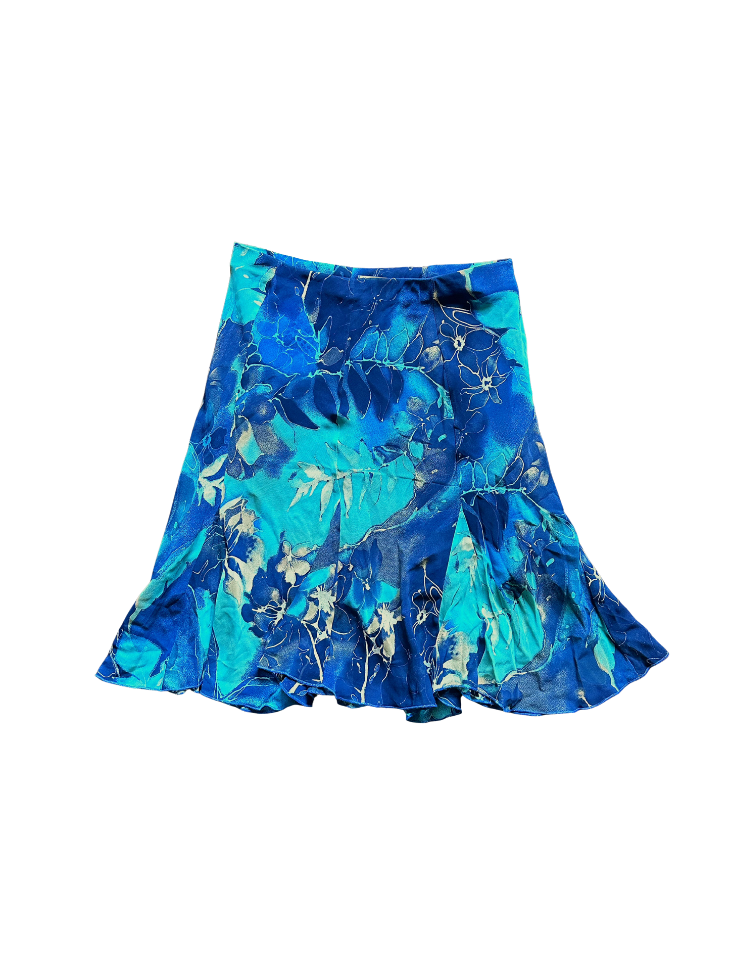 Gonna Vintage Made in Italy Blu Floreale