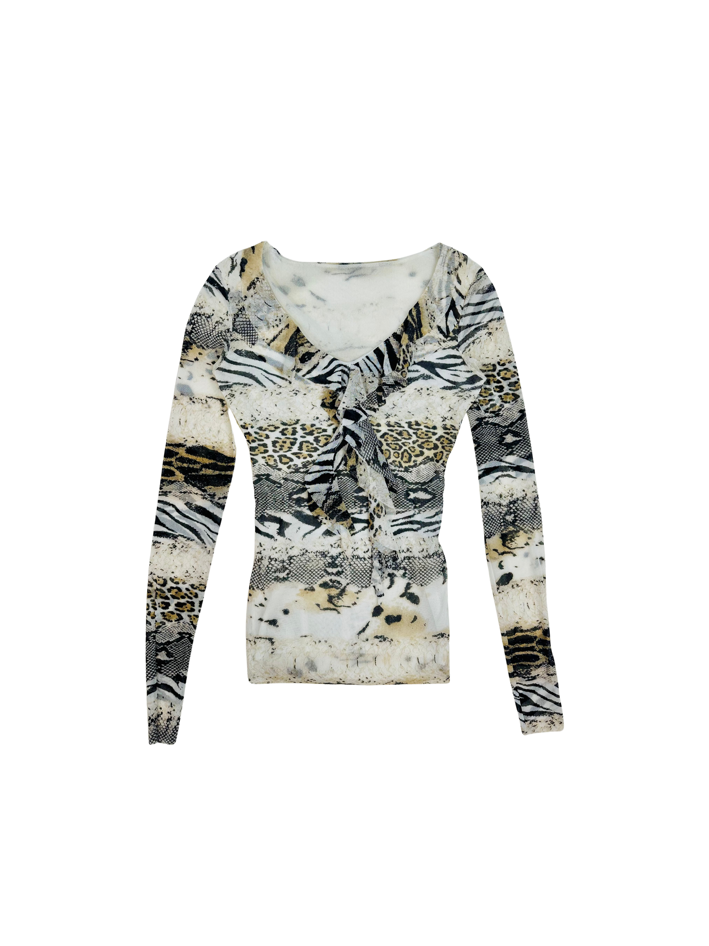 Top in Micromesh tigrato – Anni 2000 Y2K Style