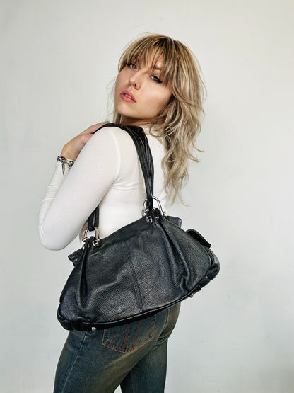 Borsa Shopper in pelle martellata