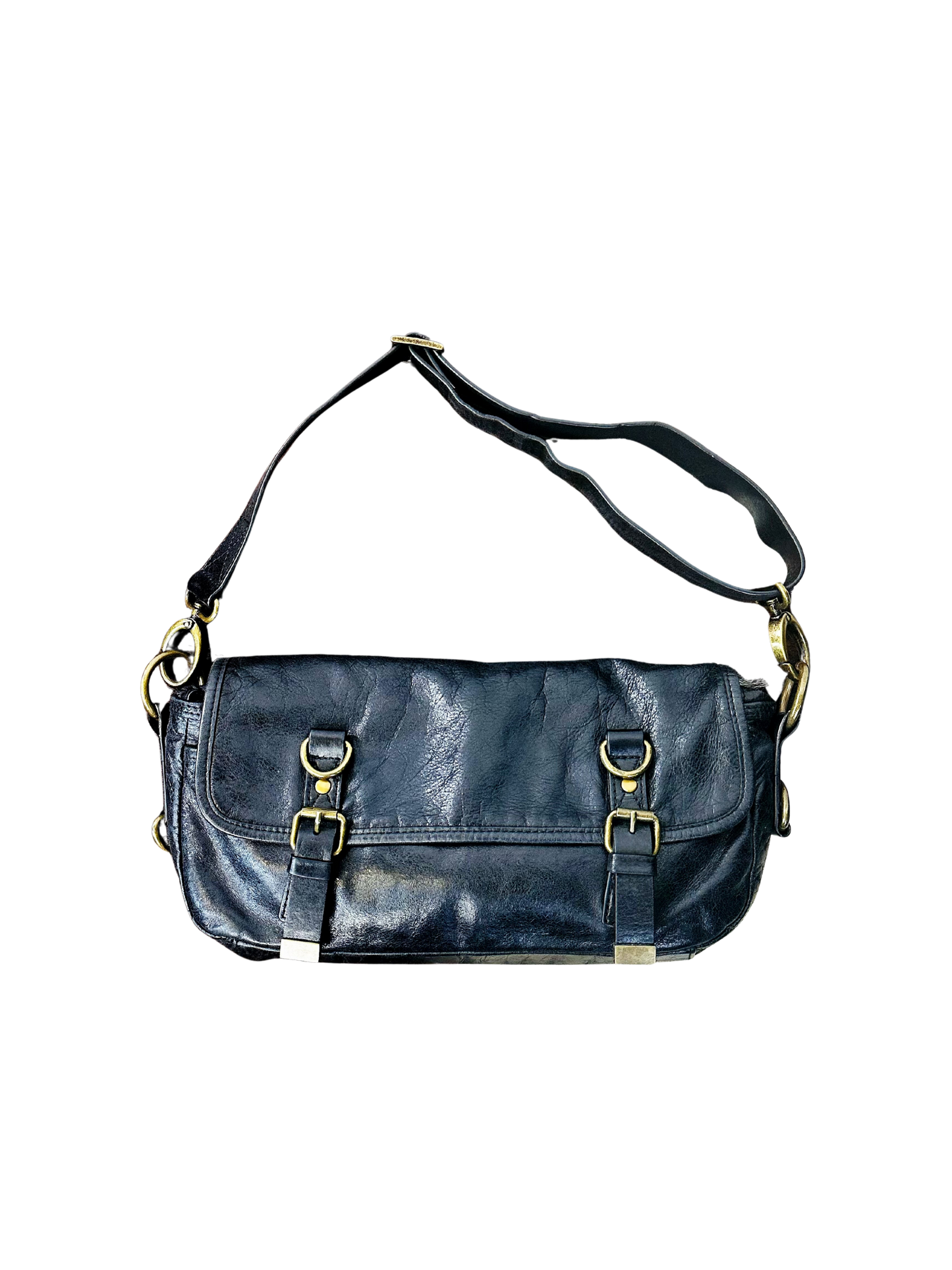 Borsa a Spalla\Bandoliera  in Vera Pelle con Hardware in ottone
