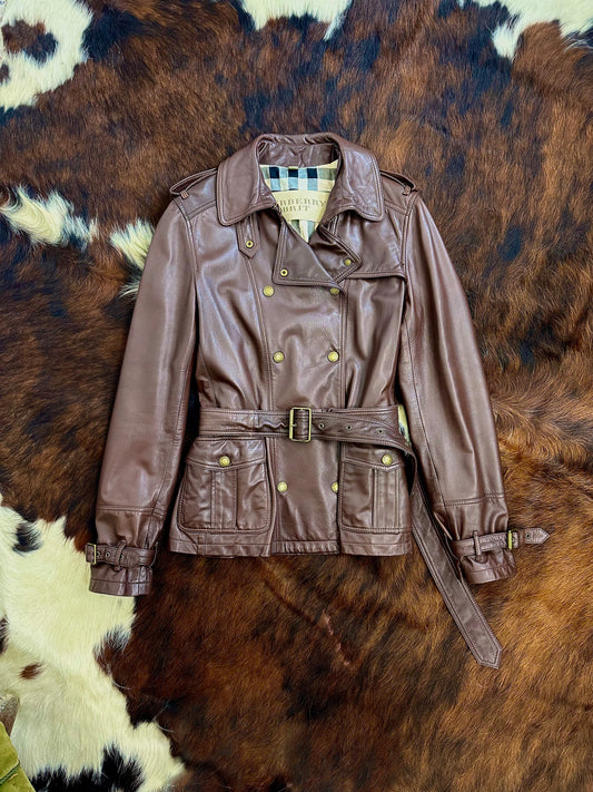 BURBERRY - Trench in pelle