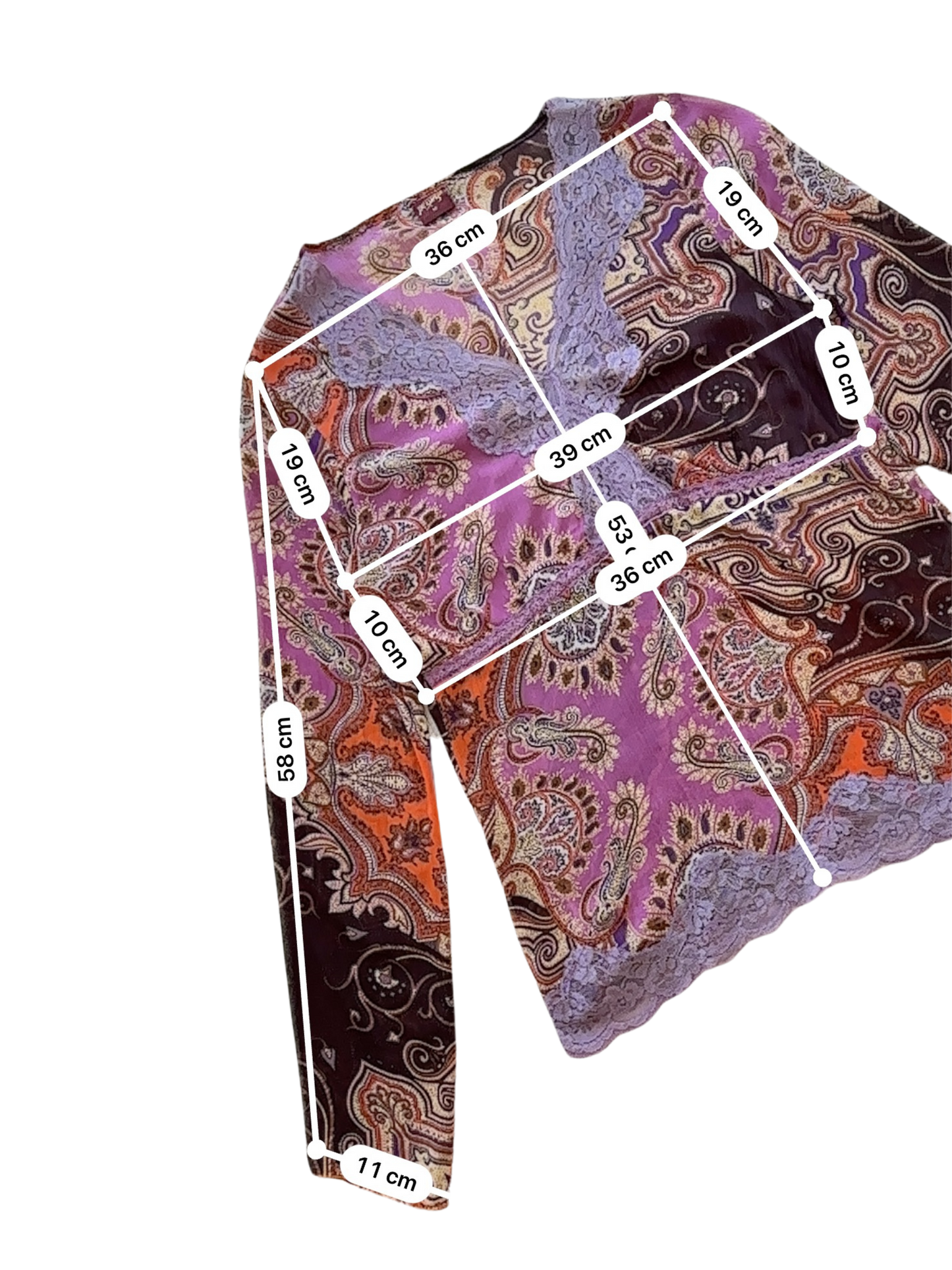 Top Paisley in Voile con Pizzo Lilla – Anni 2000 Vibes