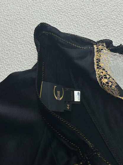 JUST CAVALLI - Tubino nero con pizzo oro