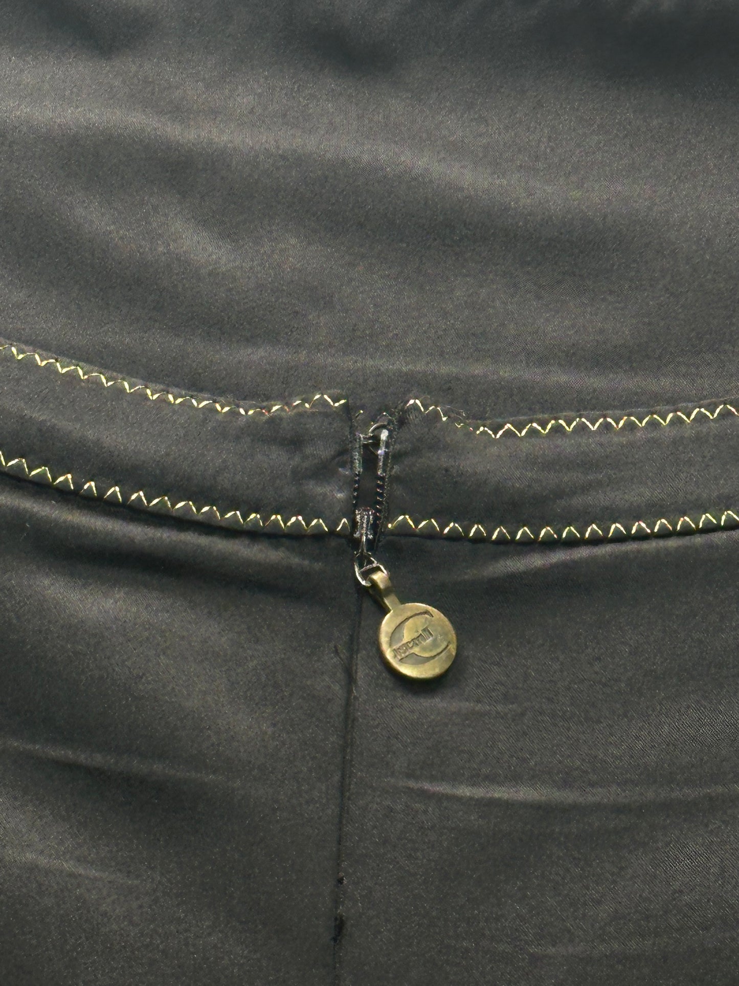 JUST CAVALLI - Tubino nero con pizzo oro