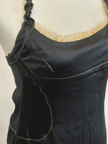 JUST CAVALLI - Tubino nero con pizzo oro