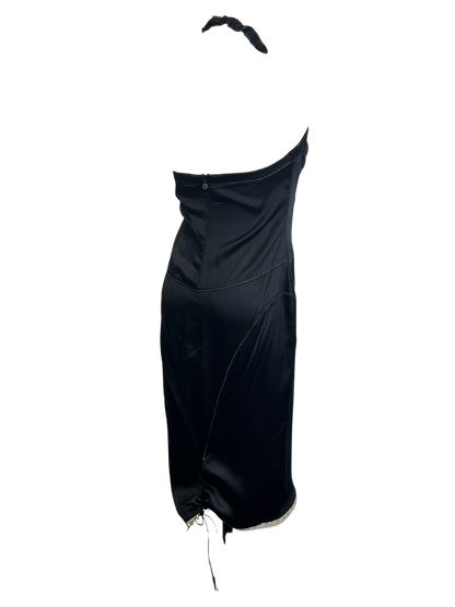 JUST CAVALLI - Tubino nero con pizzo oro