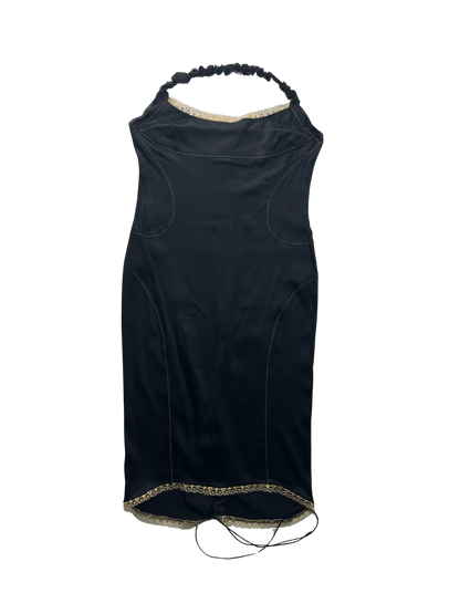 JUST CAVALLI - Tubino nero con pizzo oro
