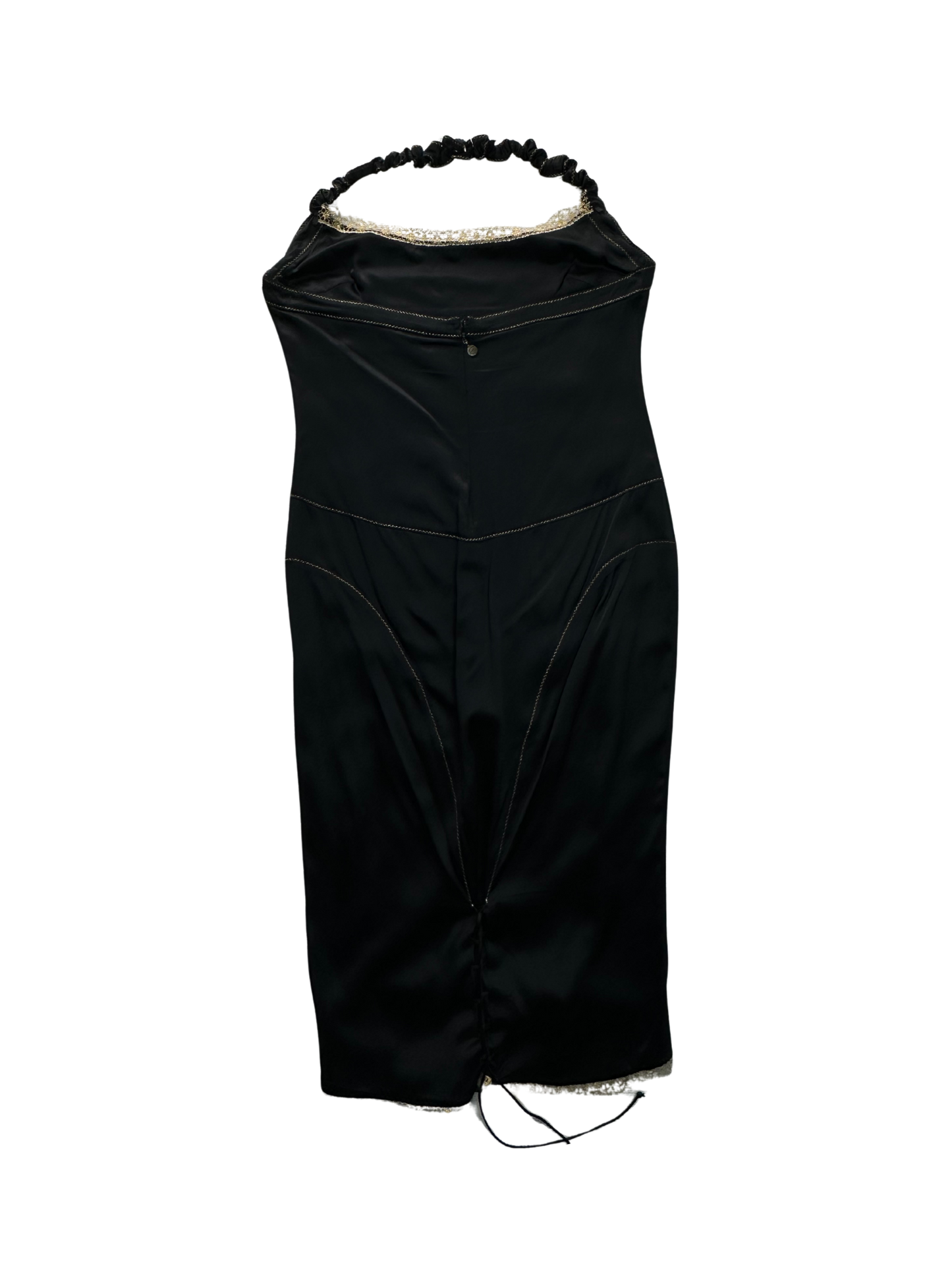 JUST CAVALLI - Tubino nero con pizzo oro