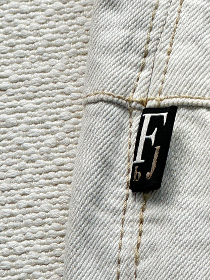 GIANFRANCO FERRÉ – Jeans Bianchi con dettagli logo dorati