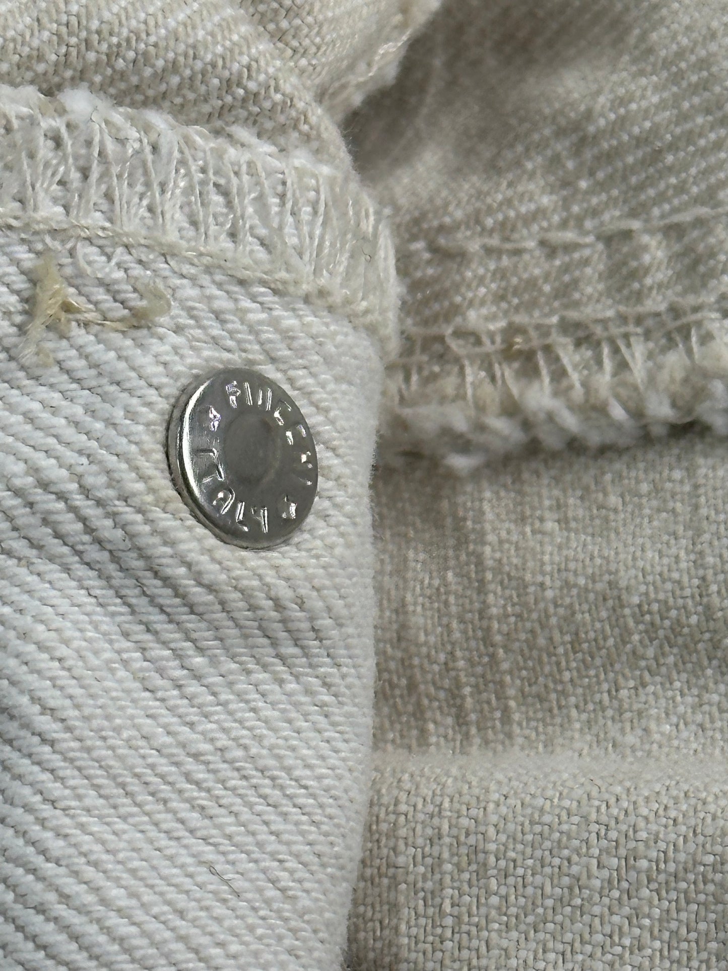 GIANFRANCO FERRÉ – Jeans Bianchi con dettagli logo dorati