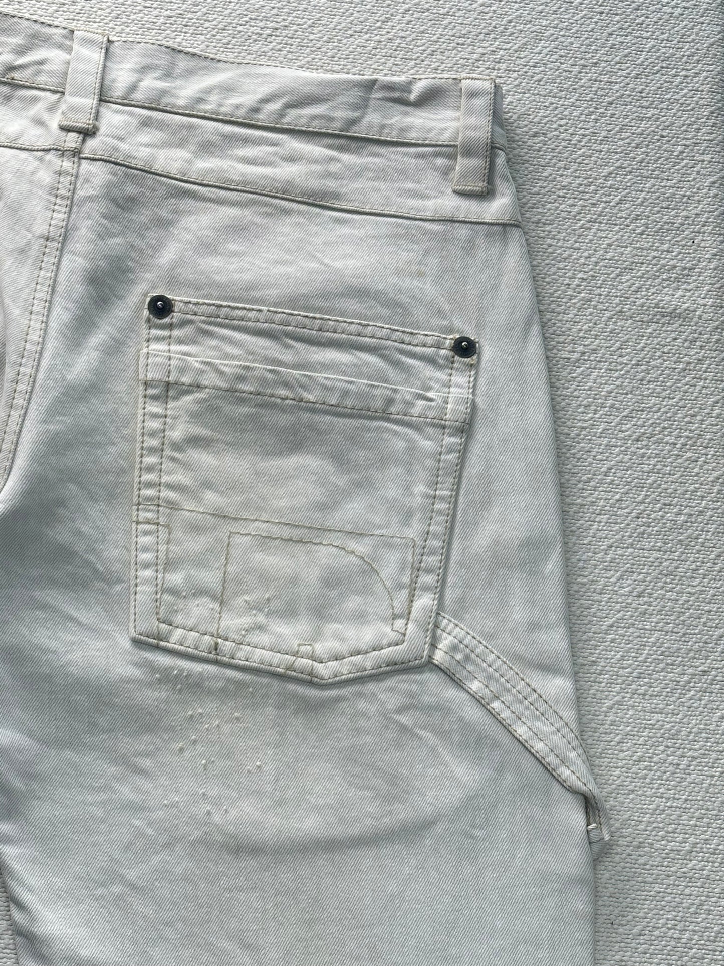 GIANFRANCO FERRÉ – Jeans Bianchi con dettagli logo dorati