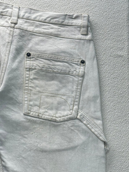 GIANFRANCO FERRÉ – Jeans Bianchi con dettagli logo dorati