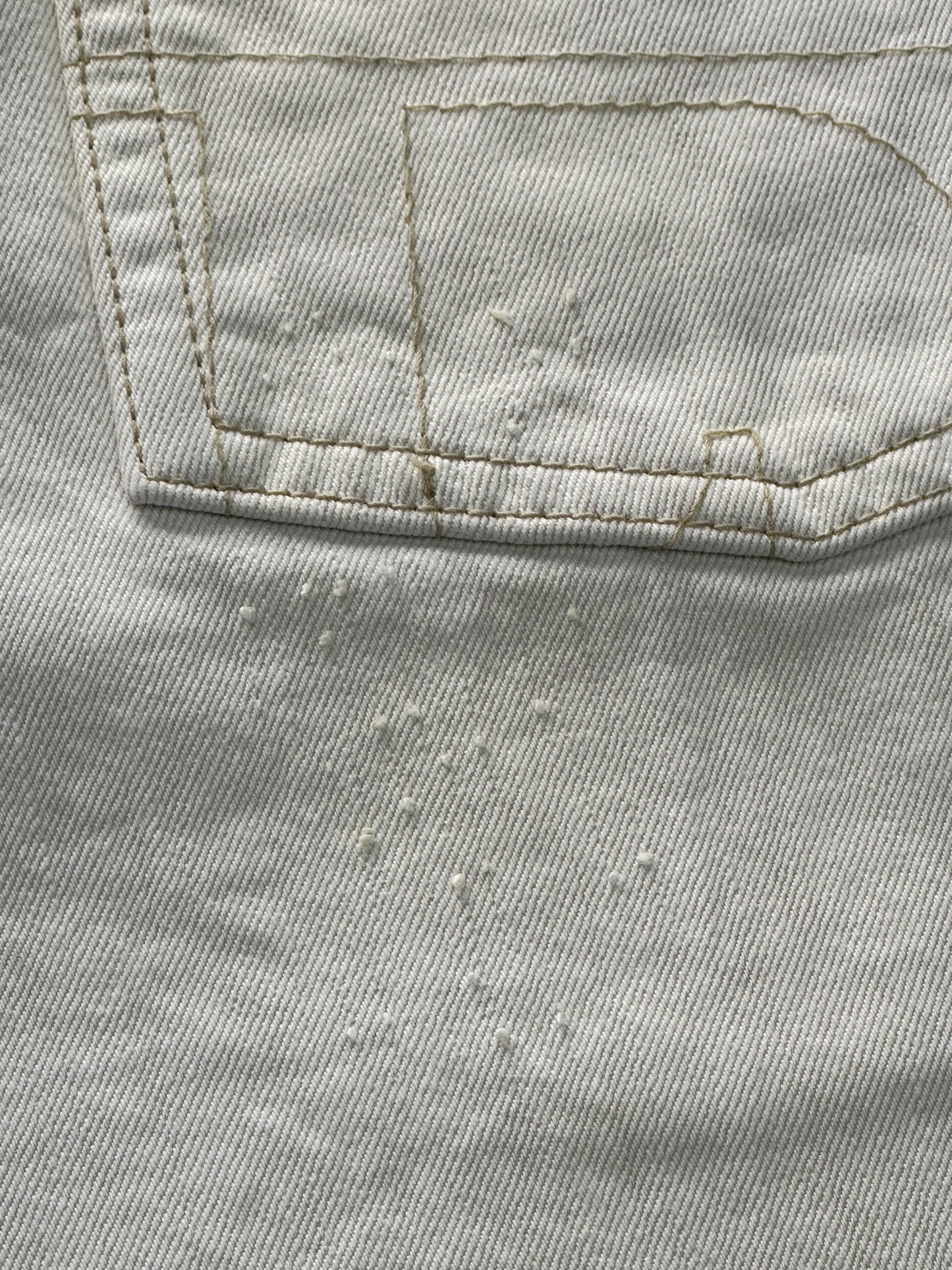 GIANFRANCO FERRÉ – Jeans Bianchi con dettagli logo dorati