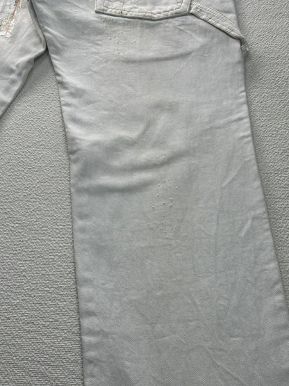 GIANFRANCO FERRÉ – Jeans Bianchi con dettagli logo dorati