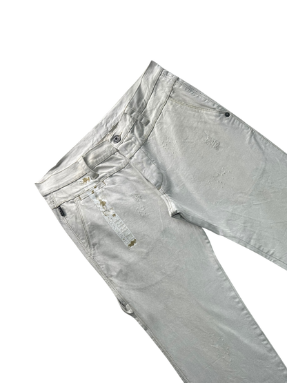 GIANFRANCO FERRÉ – Jeans Bianchi con dettagli logo dorati