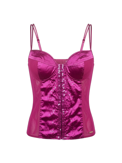 Y2k micro mesh corset top 🪩