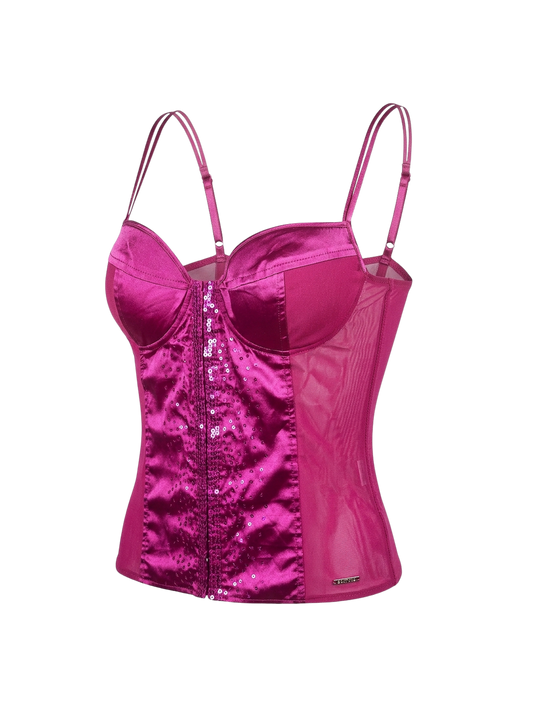 Y2k micro mesh corset top 🪩