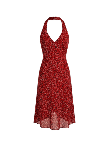 Y2k Long Dress , Vestito vintage a fiori con scollo all’americana