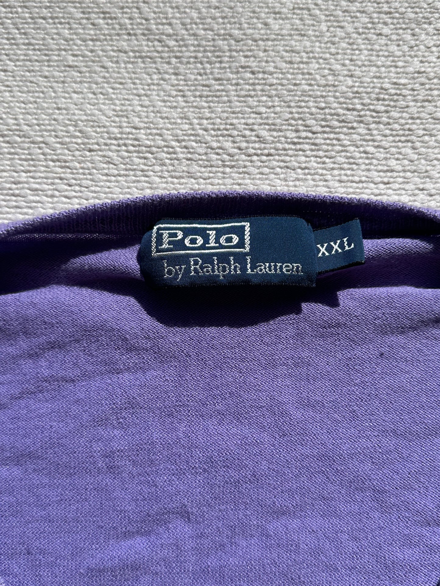 POLO RALPH LAUREN - Pullover lilla maglia rasata