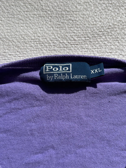 POLO RALPH LAUREN - Pullover lilla maglia rasata