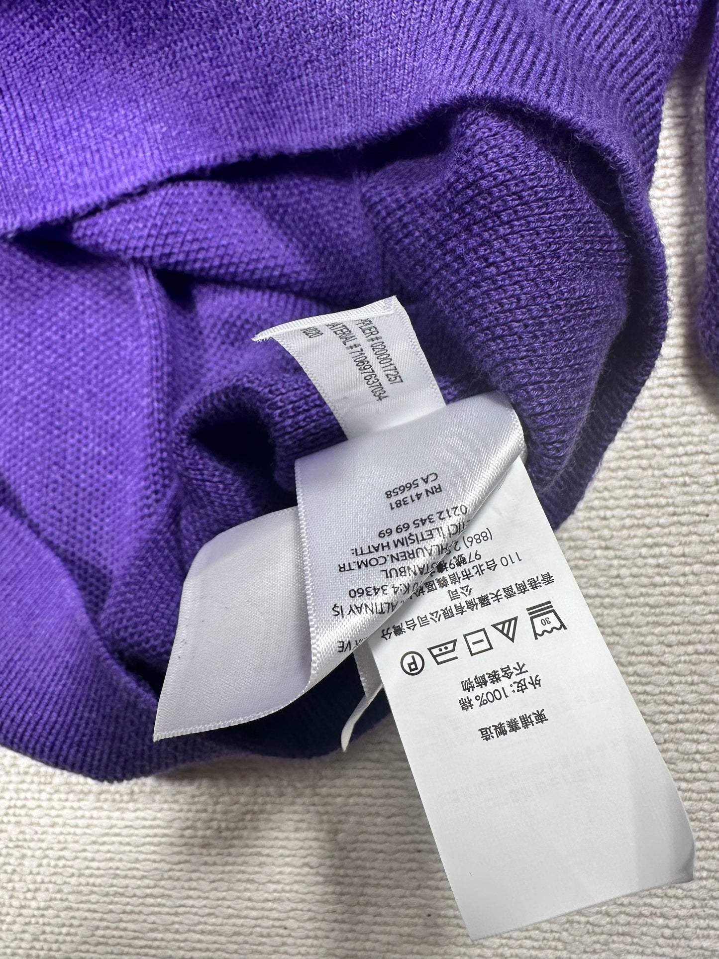 POLO RALPH LAUREN - Pullover viola zip